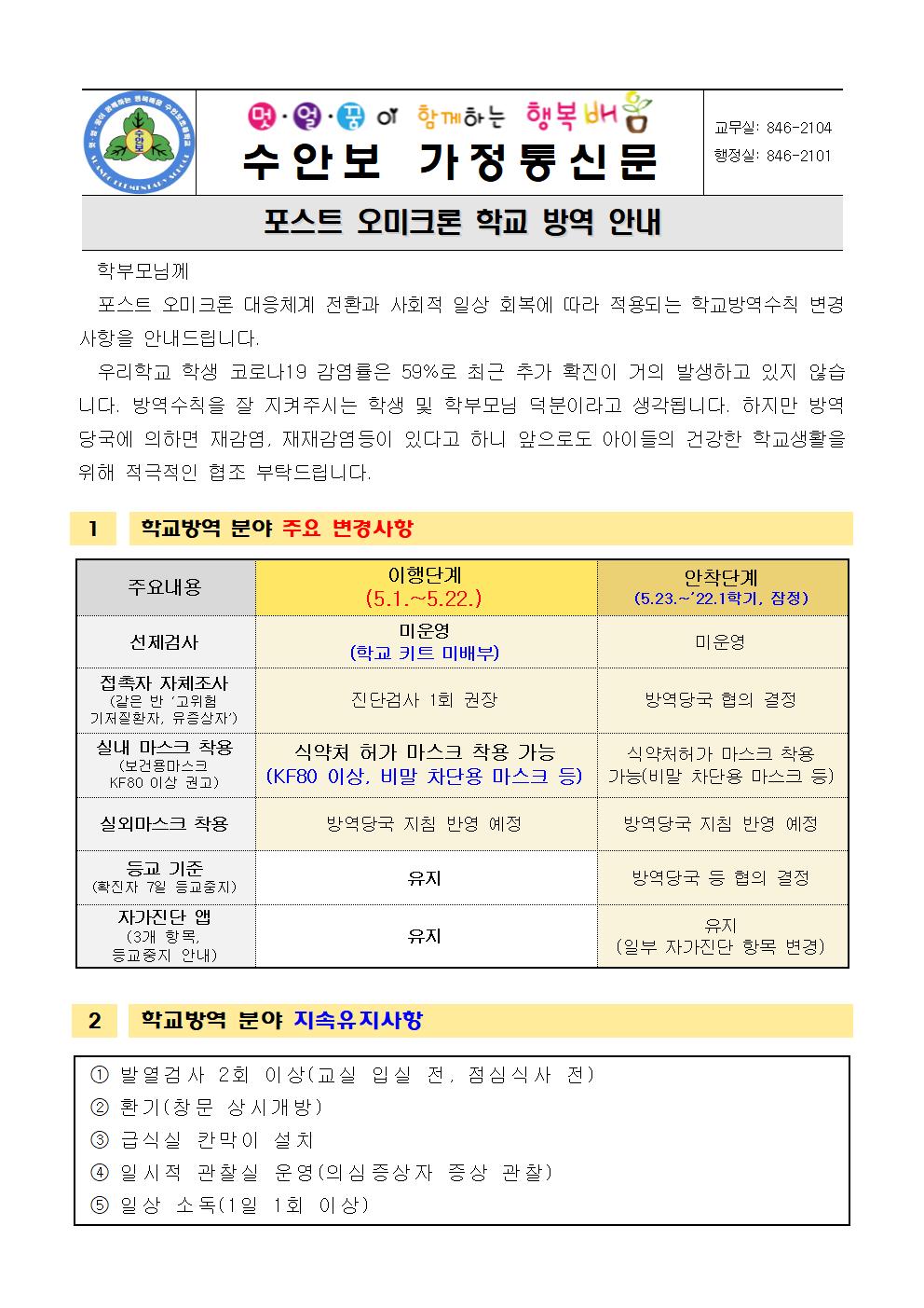 5월-포스트 오미크론 학교 방역 안내(220502)001