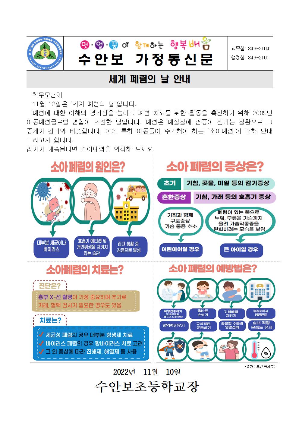 11월-건강관리 안내문-세계 폐렴의 날 안내(221110)