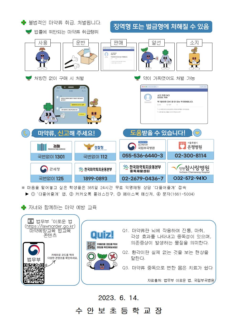 6월 약물오남용 예방 아내문-마약류 위험성 정확히 알고 예방합시다.(230614)002